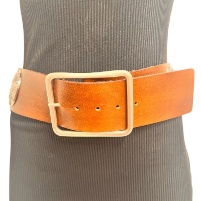 Zara Womens Leather Belt Size 8 