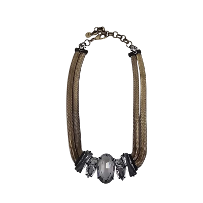 Mimco Womens Large Glass Bead Necklace 