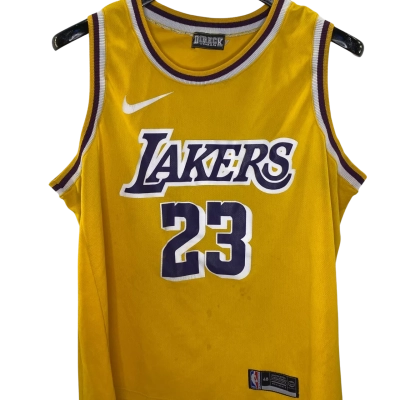 NBA Lakers 23 Mens  Size L Jersey Yellow 