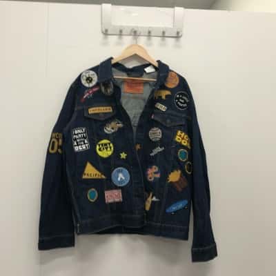 Levi Strauss & Co. Unisex  Size XXL Denim Patched Jacket Blue 