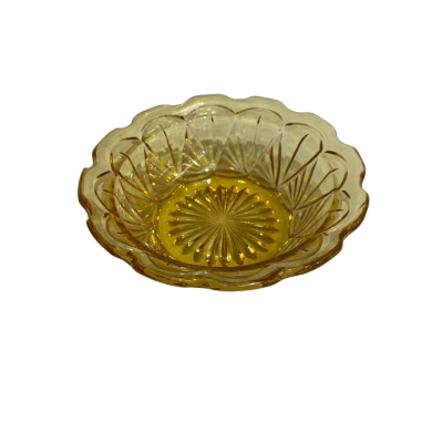 Vintage amber glass serving bowls