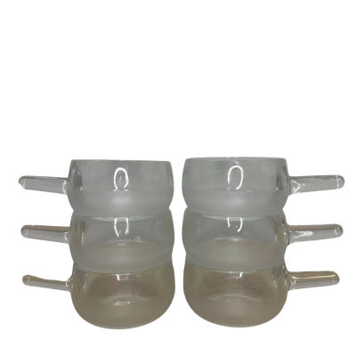 Set of 6 Vintage Toyo Japan Glass Handled Ramekins