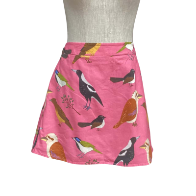 Jericho Road  Size 14 Birds Mini Skirt Pink  