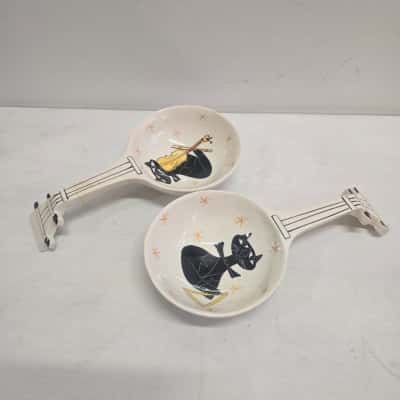 2Marcello Fantoni Cat Ceramic Spoon Rests