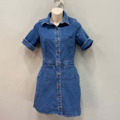 Zara Trafaluc Collection Womens  Size 8 / S Mini Dress Blue 