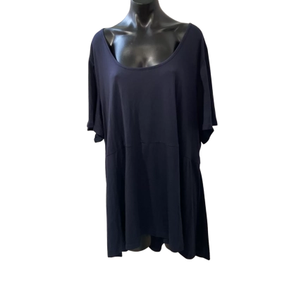 BLOOMCHIC  Womens  Size 26 Short Sleeve Shirt Navy Blue 