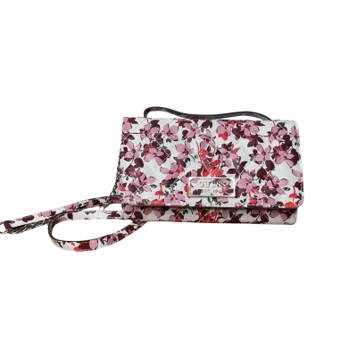 Guess Womens Evening Bag Floral / Pink  / White 