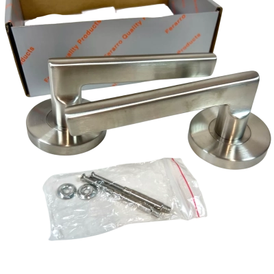 Door Handles - Brushed Stainless Steel Finish 