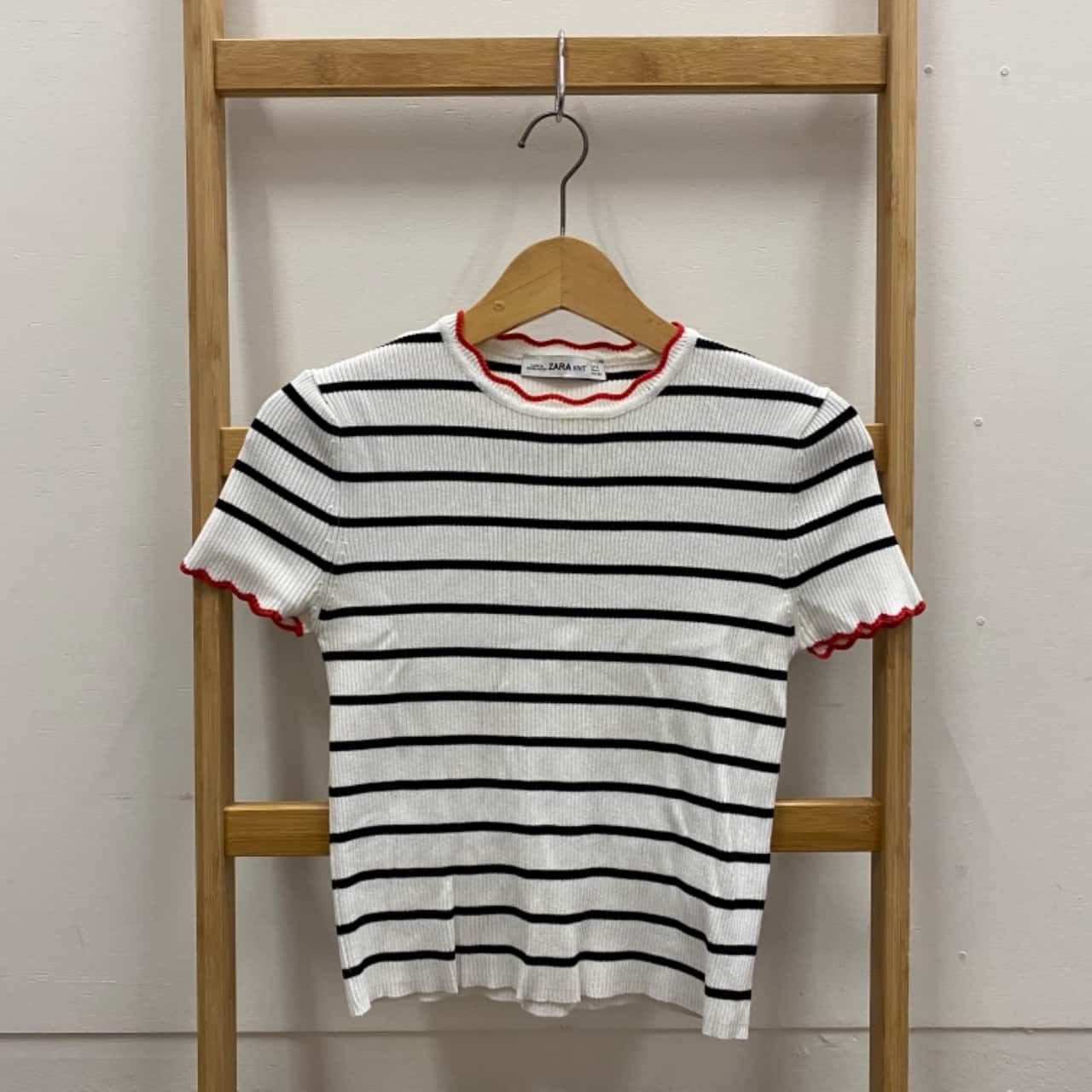 zara striped short sleeve shirt
