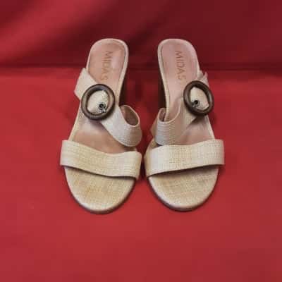 Midas Womens  Size 40 Sandals Beige 