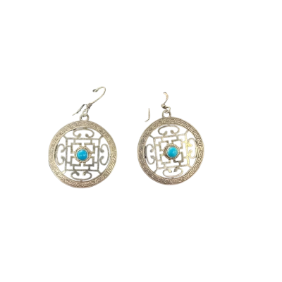  Womens Earrings Silver / Turquoise 