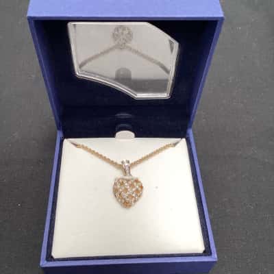 Swarovski Womens Necklace -in box goldtone