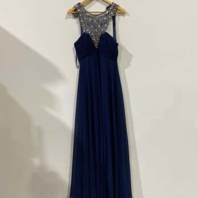 Annisty Bridal Miracle Formal Gown Womens  Size 10 Navy Blue RRP$399 