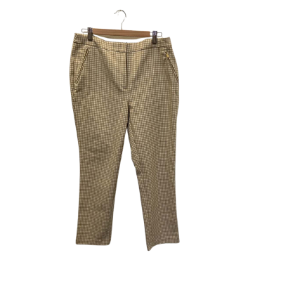 *NEW* MARCS Women's Size 12/Large One In A Gingham Slim Pant Beige Multi (RRP $189.95)