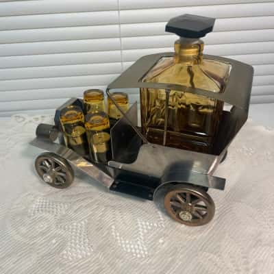 Vintage Model T Ford Decanter / Glass set