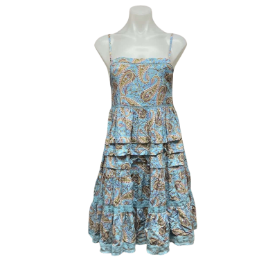 Jaase Womens Size S Shoestring Strap Dress Blue / Floral / Multicoloured / Pattern 