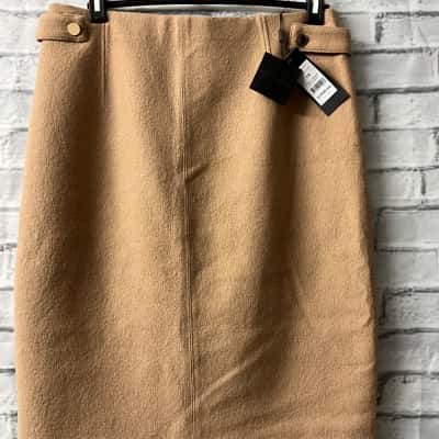 David Lawrence Womens  Size 14 A-Line Skirt / Midi Skirt Beige / Natural / Nude 