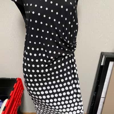 Liz Jordan Womens  Size 14 Black  / Polka Dot / White 