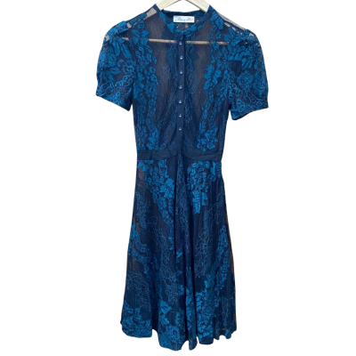 Alannah Hill Black/Teal Lace Dress Size 6
