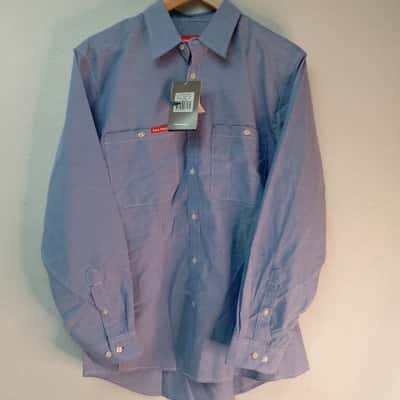 Hard Yakka Mens  Size M Business Shirt / Long Sleeve Shirt Blue 