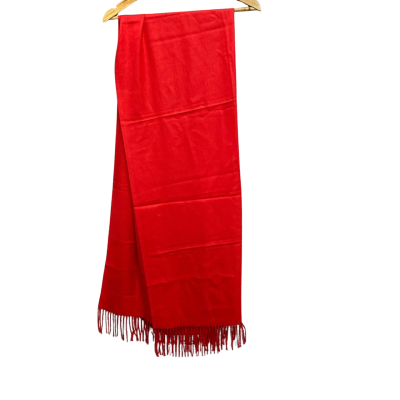  Womens  One Size Cashmere Scarf Red 