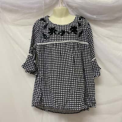 Roxy Girl Kids  Size 10 Dresses & Skirts Black  / Pattern / White BNWT