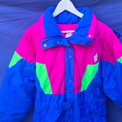  Womens  Size 16 vintage  Bomber Jacket / Hooded Jacket / Parka / Sports Coat Multicoloured 