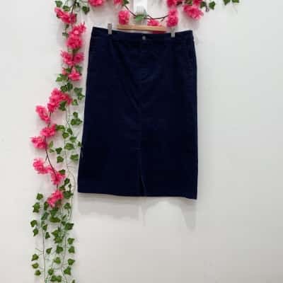 Suzannegrae Womens  Size 18 Midi Skirt Navy Blue 