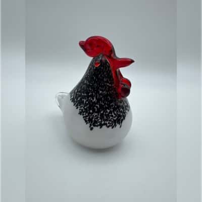 Art Glass Chicken Paperweight 