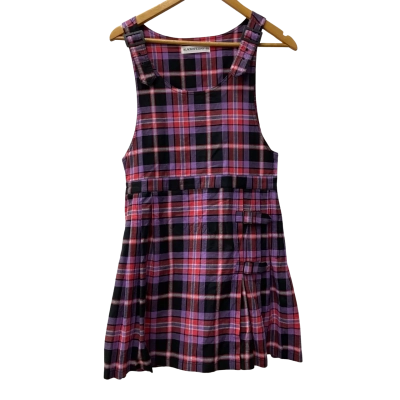 Black Friday Tartan Pinafore Dress Size 10