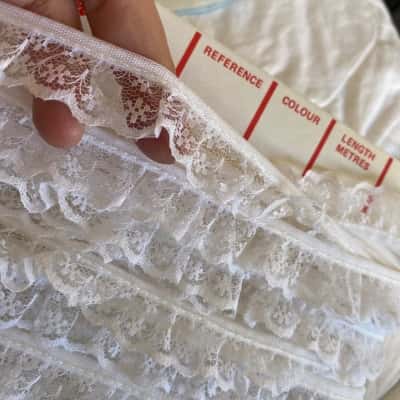 At least 8 metres White Lace     Fab5