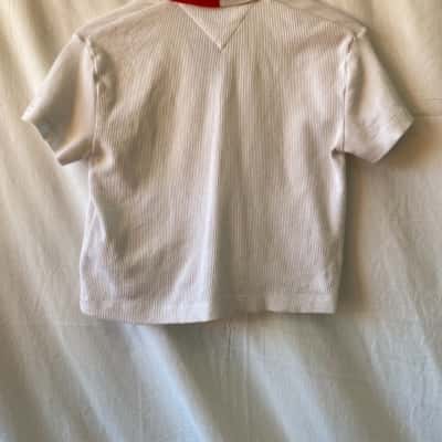 Tommy Jeans Womens  Size Plus Size Short Sleeve Shirt Blue / Red / White 