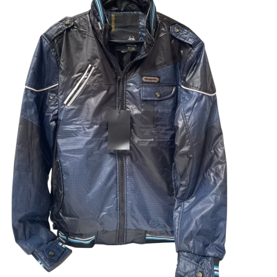 Mens virus cross hatch navy blue jacket size L new