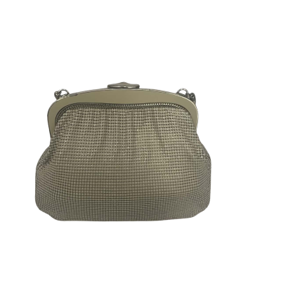 Vintash Glomesh Cream Evening Bag Purse 