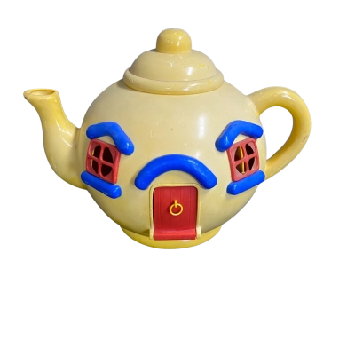Vintage Bluebird Big Yellow Teapot Play-set 