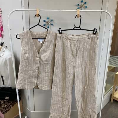 Preview Womens beige stripe set Size 12 