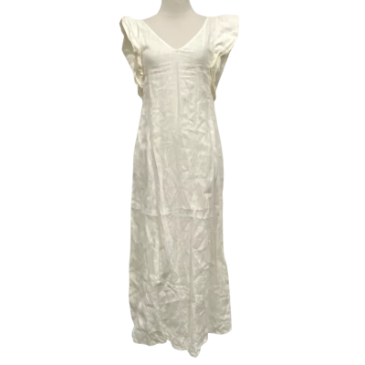 Seed Heritage Linen Frill Sleeve Column Dress - Womens size 4  