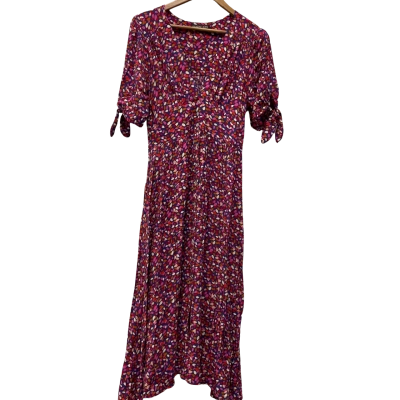 Mister Zimi Womens  Size 12 Midi Dress Multicoloured / Pattern / Purple 
