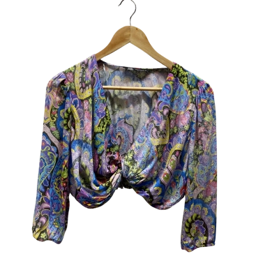 Zara Womens  Size S Multicoloured Pattern Top
