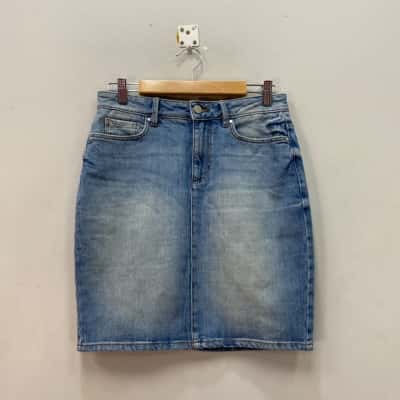 Witchery Womens  Size 8 Denim Skirt Blue 
