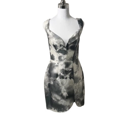 Zimmermann Womens  Size 8 Midi Dress Grey / White 