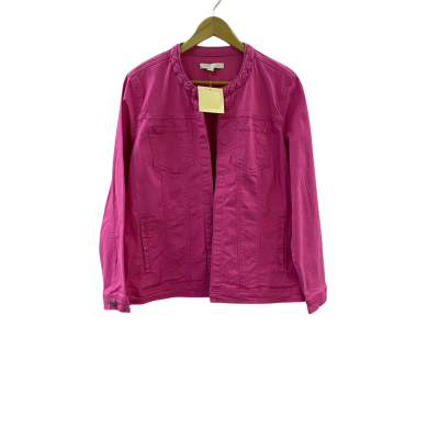 Noni B Women's Open Denim Jacket 98% Cotton Size 14 Rasberry Rose