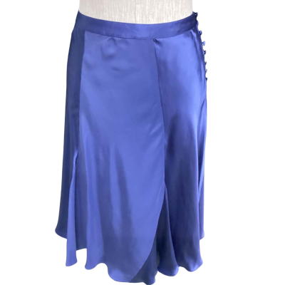 NEW- Laura Ashley Womens  Size 10 Midi Skirt Blue 