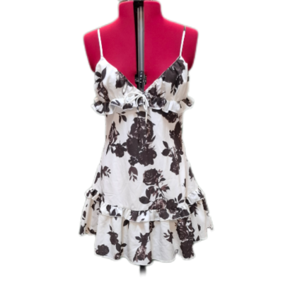 White Fox Womens  Size XL Mini Dress Black  / White 