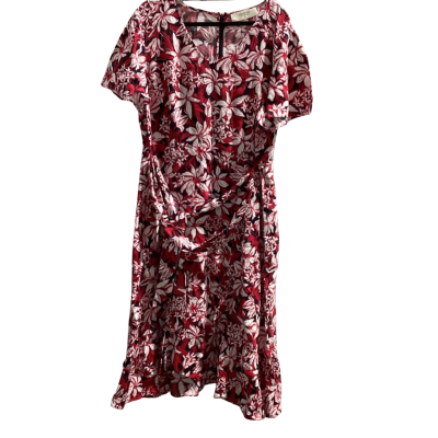NWOT Jacqui-E Womens  Size 18 Maxi Dress Black  / Floral / Red 