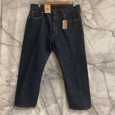 Levis 501 Original Womens Size W34 L32 Navy Blue 