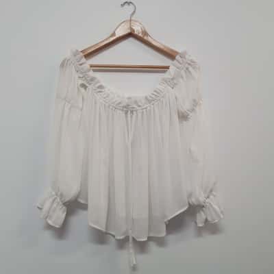 Sheike Women's Size 8 Renegade Top Ivory - New With Tags