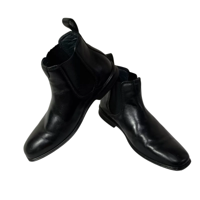 Hush Puppies Mens UK Size 7.5 Chelsea Black Leather Boots (new) 