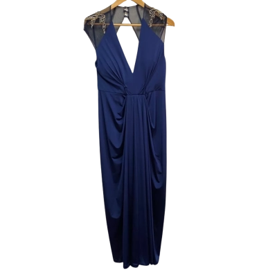 BNWT Bariano Size 14 Navy Blue Gown RRP $379