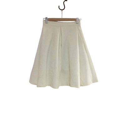 Kookai Women's Size 34 Pleated Skirt White 